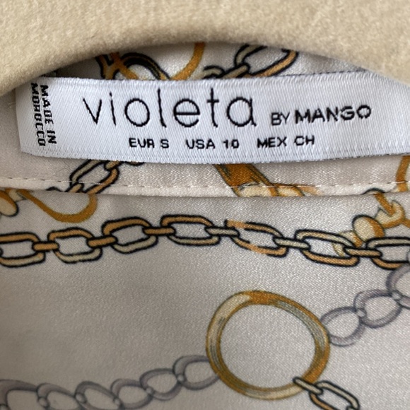 Mango Violeta- retro classic (silk like)blouse - Picture 8 of 8